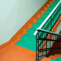 der Treppenabsatz