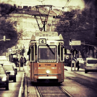 die Straßenbahn